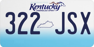 KY license plate 322JSX