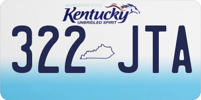 KY license plate 322JTA