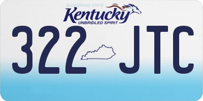 KY license plate 322JTC
