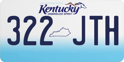 KY license plate 322JTH
