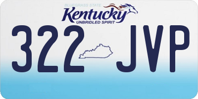 KY license plate 322JVP
