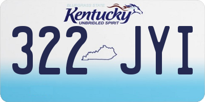 KY license plate 322JYI