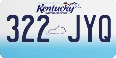 KY license plate 322JYQ