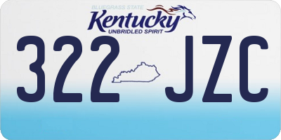 KY license plate 322JZC
