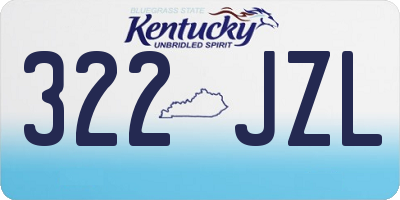 KY license plate 322JZL