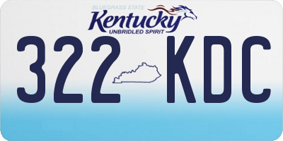 KY license plate 322KDC