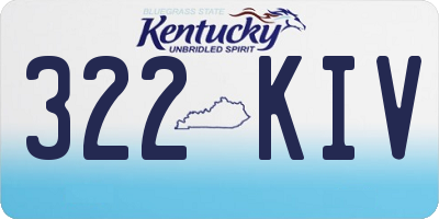 KY license plate 322KIV