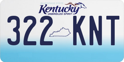 KY license plate 322KNT