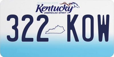 KY license plate 322KOW