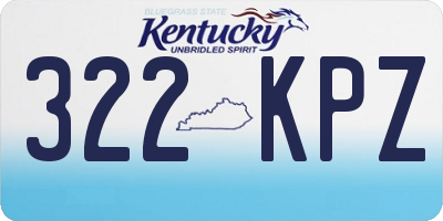 KY license plate 322KPZ
