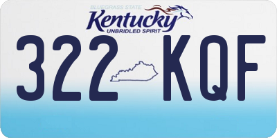 KY license plate 322KQF