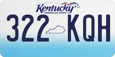KY license plate 322KQH