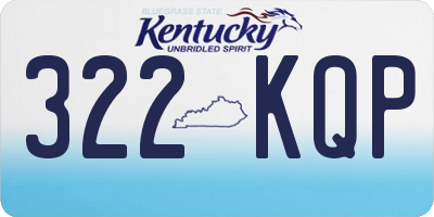 KY license plate 322KQP