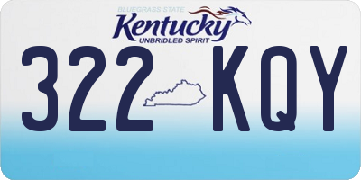 KY license plate 322KQY
