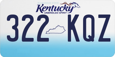 KY license plate 322KQZ