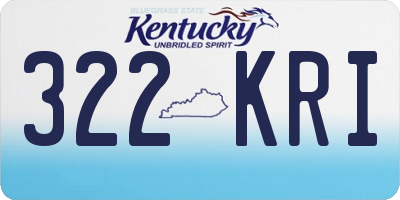 KY license plate 322KRI
