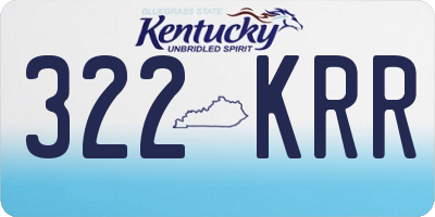 KY license plate 322KRR