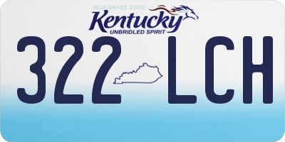 KY license plate 322LCH