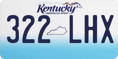 KY license plate 322LHX