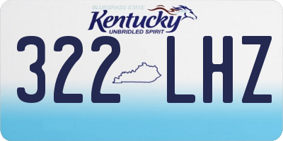 KY license plate 322LHZ