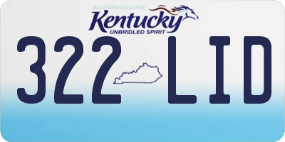 KY license plate 322LID