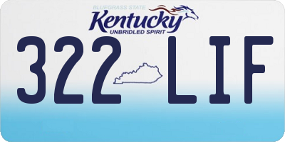 KY license plate 322LIF
