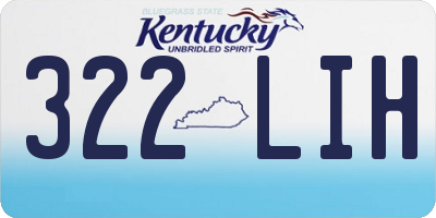 KY license plate 322LIH