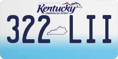 KY license plate 322LII
