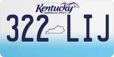 KY license plate 322LIJ