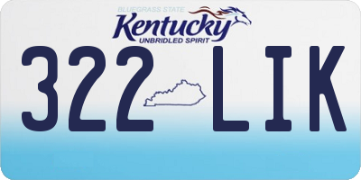 KY license plate 322LIK