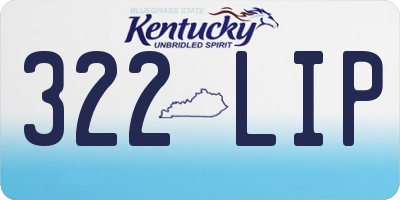 KY license plate 322LIP