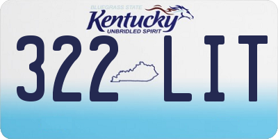 KY license plate 322LIT