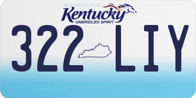 KY license plate 322LIY