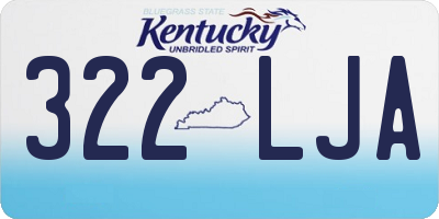 KY license plate 322LJA