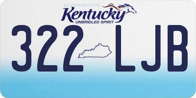 KY license plate 322LJB