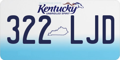 KY license plate 322LJD