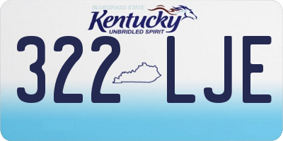 KY license plate 322LJE
