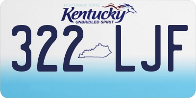 KY license plate 322LJF