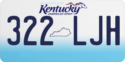 KY license plate 322LJH