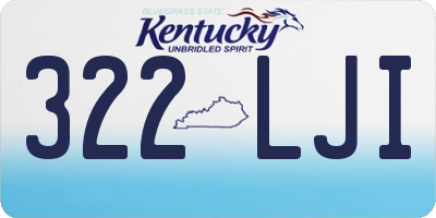 KY license plate 322LJI