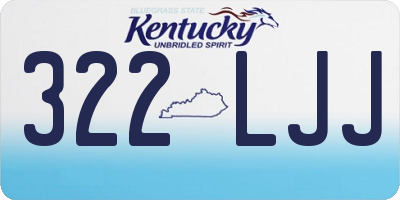 KY license plate 322LJJ