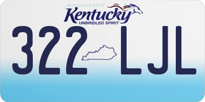 KY license plate 322LJL