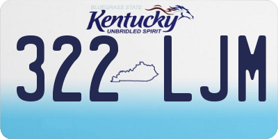 KY license plate 322LJM