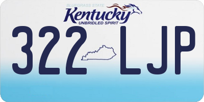 KY license plate 322LJP
