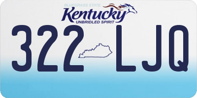 KY license plate 322LJQ