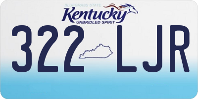 KY license plate 322LJR