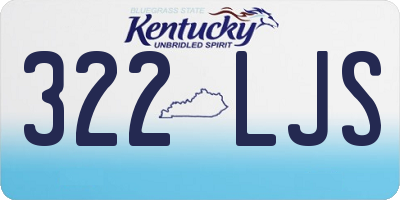 KY license plate 322LJS