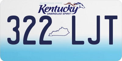 KY license plate 322LJT
