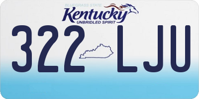 KY license plate 322LJU