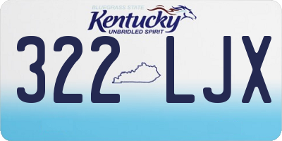 KY license plate 322LJX